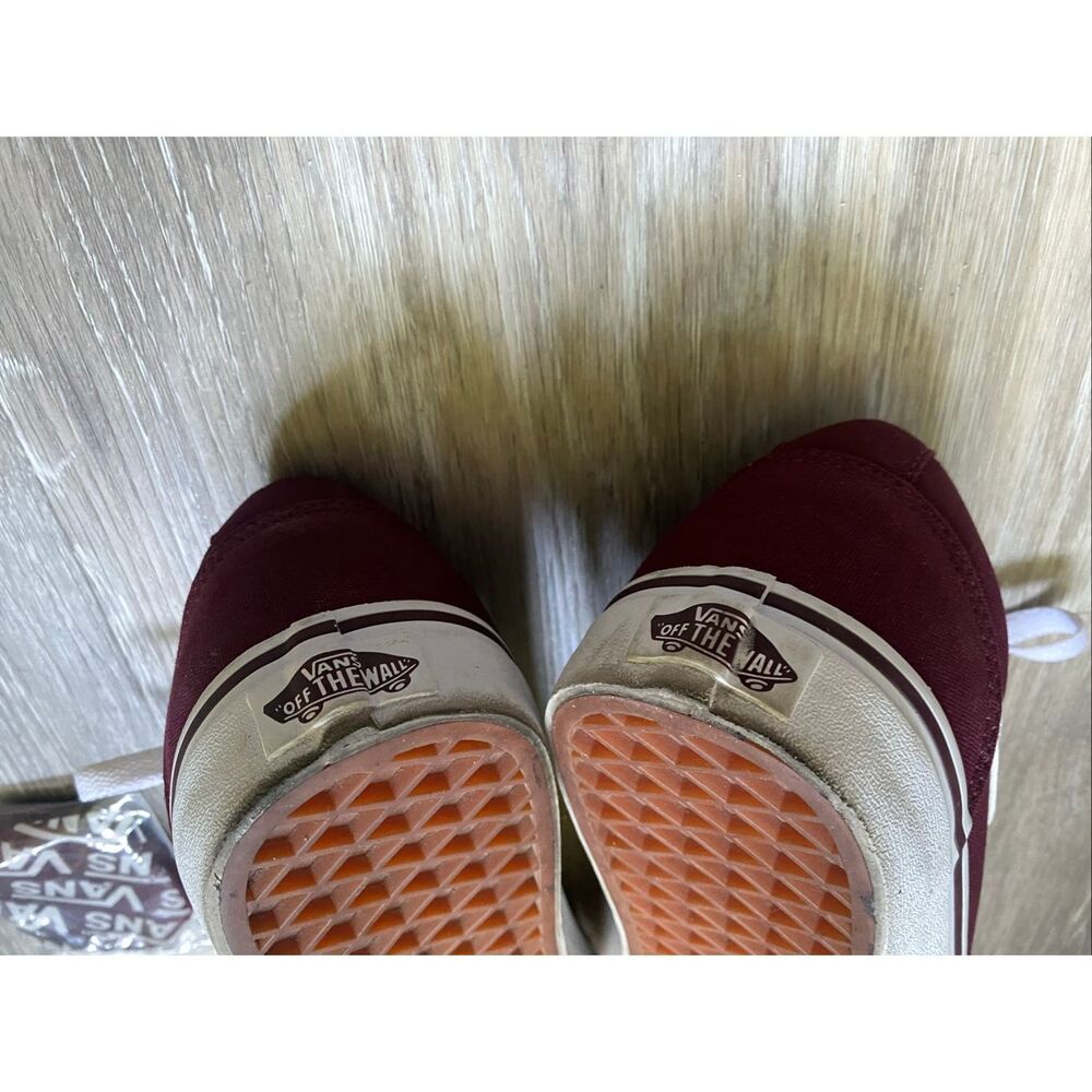 Vans Women's Sneakers 9.5 W Ward Canvas Lace Up Low Top Skateboarding Burgundy - Picture 7 of 9